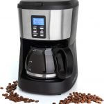 Mixpresso 5-Cup Drip Coffee Maker Programmable Grind & Brew Auto Start Coffee Maker with Built–in Coffee Grinder, Glass Carafe, Washable Coffee Filter & Scoop Included, Coffee Grinder And Maker All In One