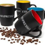 Mixpresso 4 Piece Mug Set, 16 Oz Coffee Mugs with Large Handle For Hot or Cold Drinks, Colorful Ceramic Coffee Mug Set For Coffee, Tea, Cappuccino.