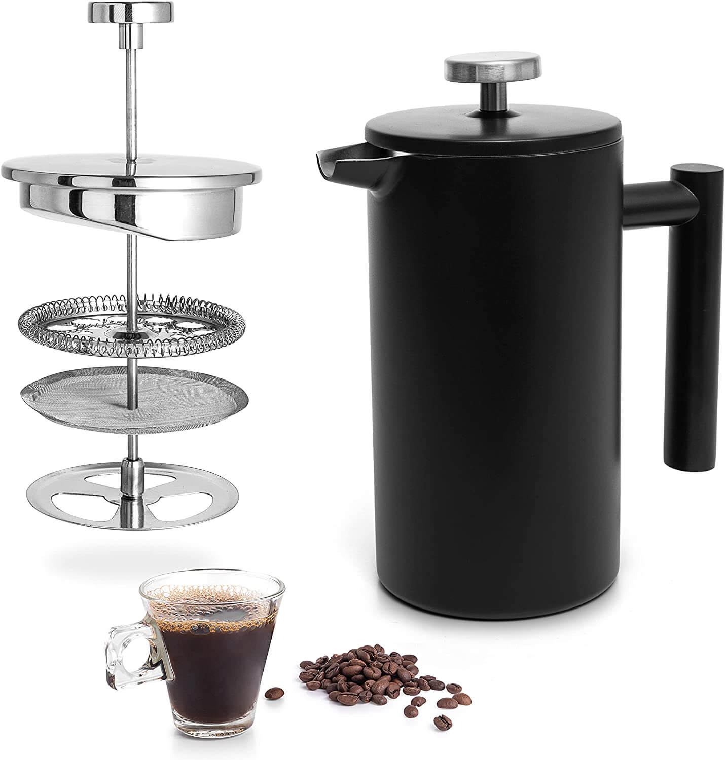 Purchased product: Mixpresso Stainless Steel French Press Coffee Maker 27 Oz 800ML Double Wall Metal Insulated Coffee Press & Tea Brewer