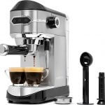 Mixpresso Espresso Maker, 15 Bar Espresso Machine With Milk Frother, Steam Wand For Latte and Cappuccino 37 Oz 1450W