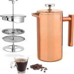 Mixpresso Stainless Steel French Press Coffee Maker 27 Oz 800ML Double Wall Metal Insulated Coffee Press & Tea Brewer
