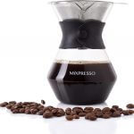 Mixpresso Pour Over Coffee Maker Set Glass Carafe White Silicone Sleeve, Pour Over Coffee Dripper Brewer With Double-layer Stainless Steel Filter (13.5 Ounces)