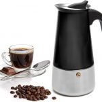 Mixpresso Coffee Maker Stovetop Espresso Coffee Maker, Stainless Steel Stovetop Espresso Maker, Italian Coffee Maker Coffee Percolator Design (6 Cup)