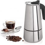Mixpresso Stovetop Espresso Coffee Maker, Stainless Steel stovetop Espresso Maker, Italian Coffee Maker With Coffee Percolator Design