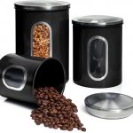 Mixpresso 16 Oz Coffee Canister, Stainless Steel Airtight Coffee Container, Ground Coffee Bean Storage with Date Tracker, Vacuum Sealed Espresso Airtight Container, Coffee Jar, Sugar Container