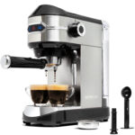 Mixpresso Espresso Maker, 15 Bar Espresso Machine With Milk Frother, Steam Wand For Latte and Cappuccino 37 Oz 1450W