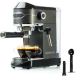 Mixpresso Espresso Maker, 15 Bar Espresso Machine With Milk Frother, Fast Heating Automatic Espresso Machine, Steam Wand For Latte and Cappuccino 37 Oz Removable Water Tank, 1450W Coffee Maker (Titanium Black)