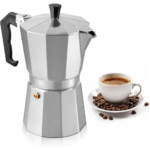 Mixpresso 9 Cup Moka Pot Cuban Coffee Maker, Moka Pot for Gas, Electric Stove Top, Classic Italian Coffee Maker, Stovetop Espresso Maker, Camping Pot Makes 9 Espresso Cup 14 Oz