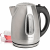 Mixpresso Stainless Steel Electric Kettle, Cordless Pot 1.7L Portable Electric Hot Water Kettle, 1500w Strong Fast Boiling Pot, Water Boiler, Electric Tea Kettle With Boil Dry Protection