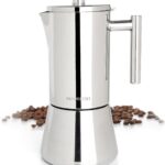 Mixpresso 9 Cup Stainless Steel Moka Pot Stovetop Espresso Coffee Maker